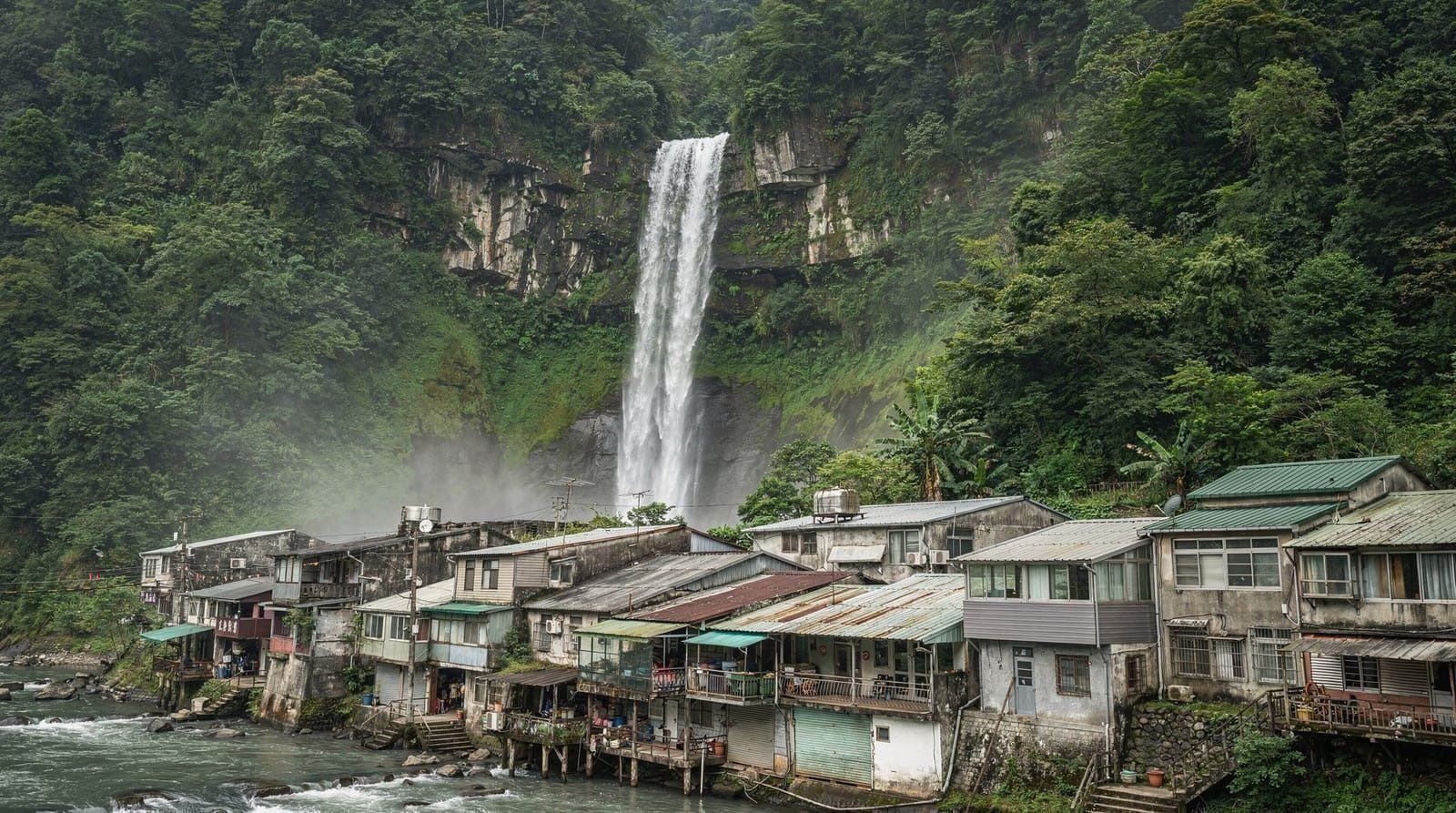 Wulai — Atayal village, waterfall, hot springs and cable car, Taipei and surroundings