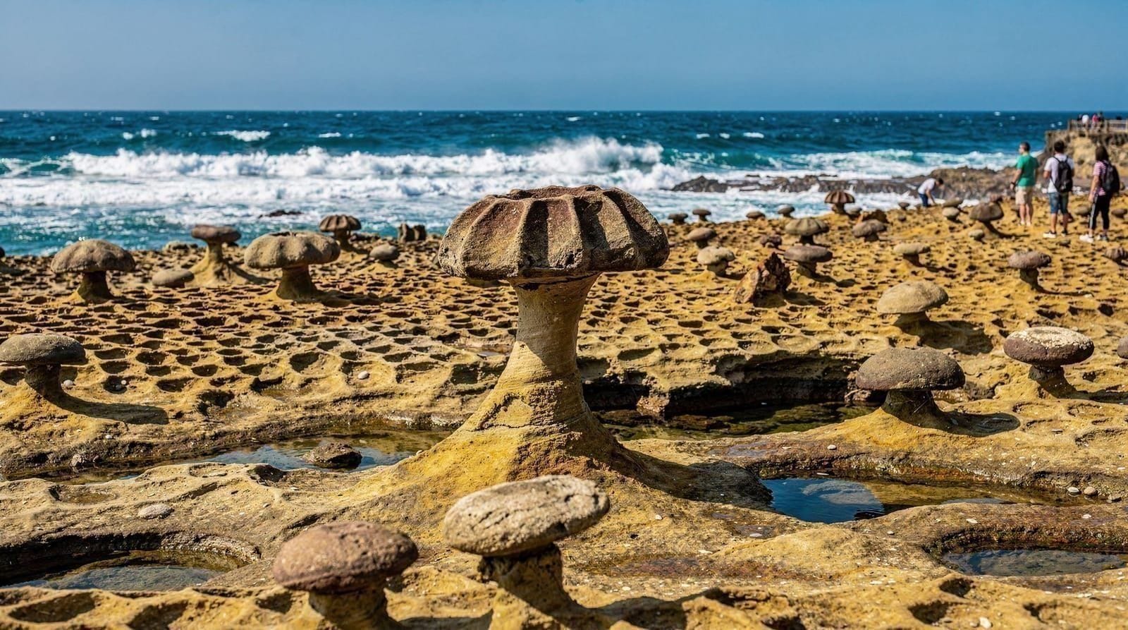 Yehliu Geopark guide — Queen's Head rock, formations, and how to visit — Yehliu Geopark guide — bus from Taipei, entry price NT$80, Queen's Head rock, be